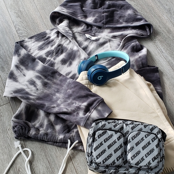 CROPPED TIE DYE HOODIE - Picture 5 of 8